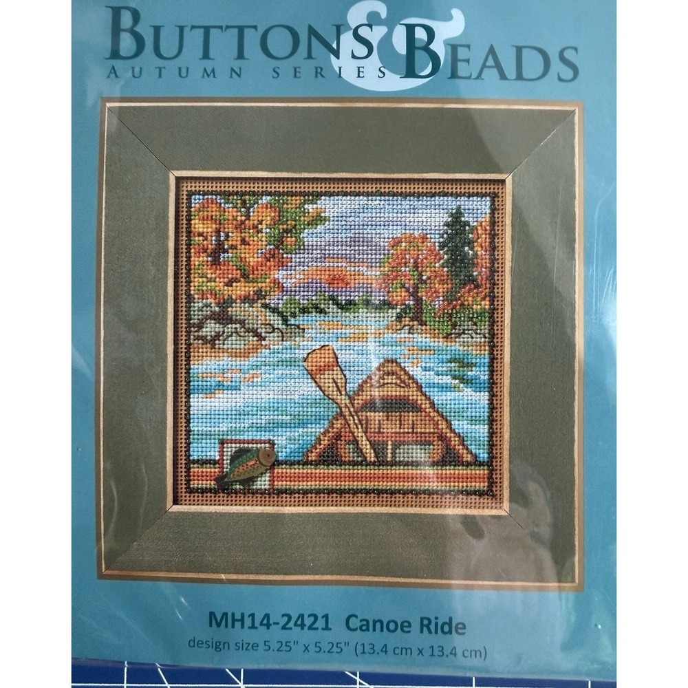 Mill‎ Hill Buttons & Beads Autumn Series Cross Stitch Kit ~ Canoe Ride